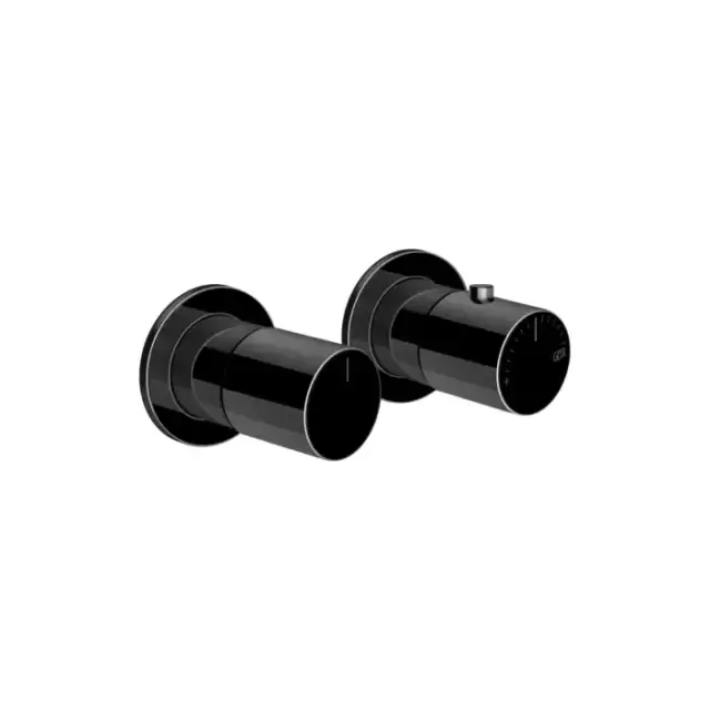 Gessi Habito Unito Смеситель для душа, встраиваемый, термостатический, с переключателем на 2 положения, внешняя часть, цвет: Black Metal PVD