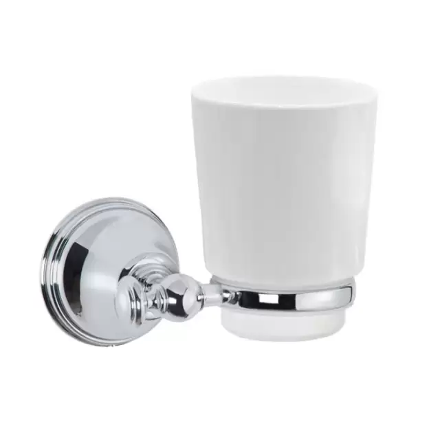 TW Harmony 109 Стакан подвесной, керамический (белый), цвет: хром