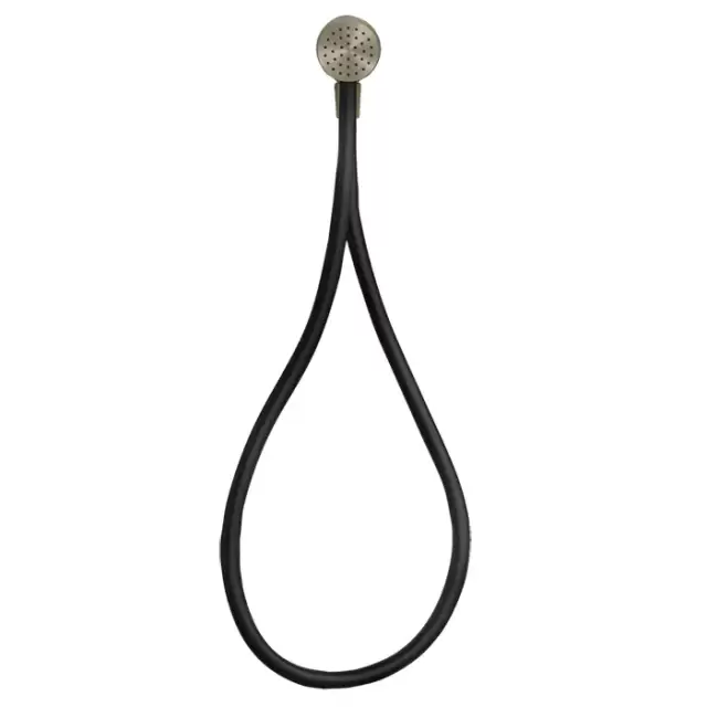 Gessi Hi-Fi Душевой магнитные комплект, состоящий из вывода воды, держателя, Darkflex шланга 1,50 м и лейки, цвет: Finox