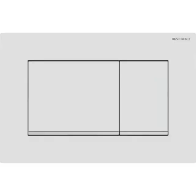 Geberit Sigma20 Клавиша для двойного смыва, квадратная, цвет: белый матовый/хром
