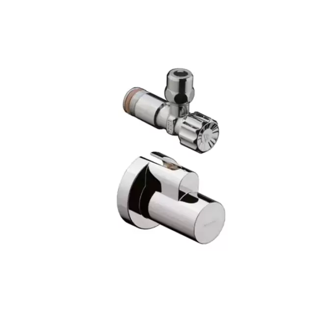 Hansgrohe Угловой вентиль, с декоративной накладкой, цвет: хром