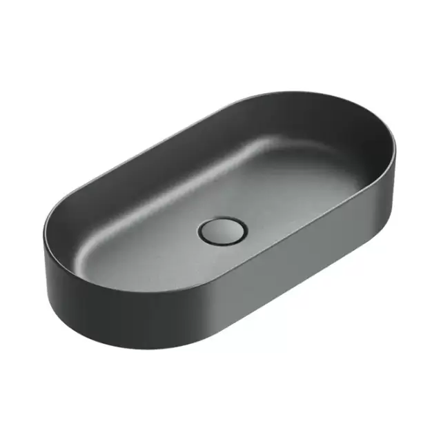 Catalano Zero Раковина 70х35см, накладная, без отв., без перелива, цвет: черный матовый