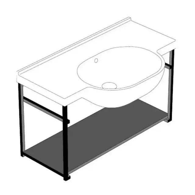 Globo Mode Структура для раковины ME080, 76,7см., крепление в комплекте, цвет: черный