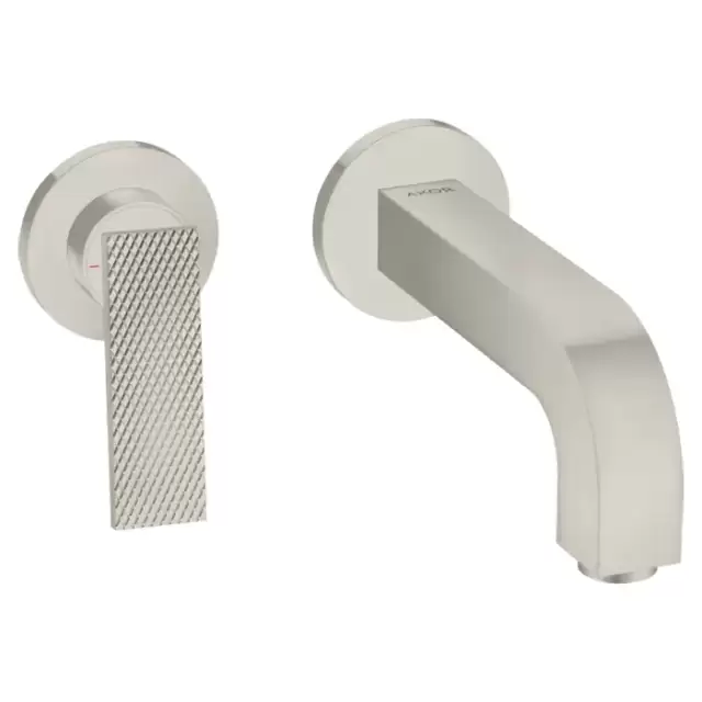 Axor Citterio Смеситель для раковины, встраиваемый, излив: 22см, с текстурой, цвет: сталь