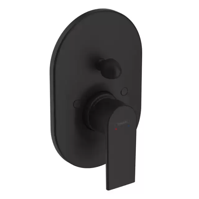 Hansgrohe Vernis Shap Смеситель для ванны, однорычажный, встраиваеемый, внешняя часть, цвет: матовый черный