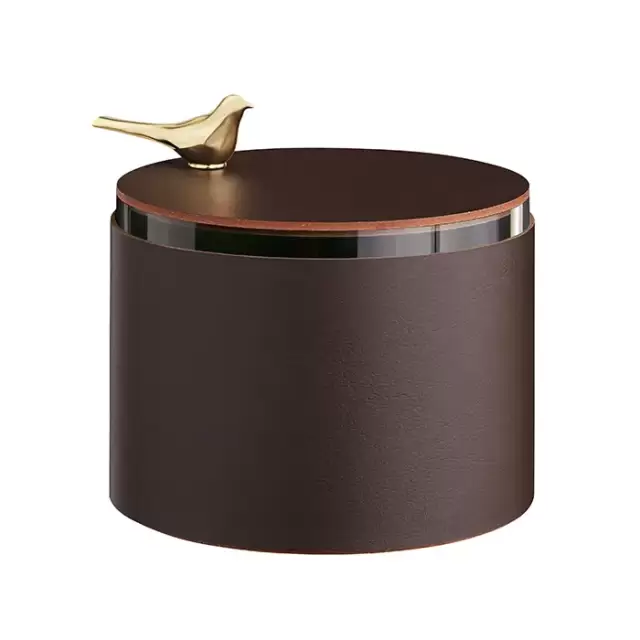 ADJ Шкатулка Bird диаметр 15хH10см, цвет: шоколад/золото