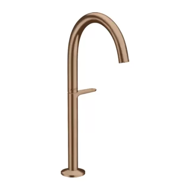 Axor One Смеситель для раковины Sel 260, на 1 отв., высокий, с донным клапаном Push-Open, цвет: шлифованное красное золото