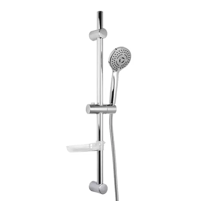 Carlo Frattini Sliding rail Душевой гарнитур 70см, регулируемая высота, шланг 150см, ручной душ 3 режима, мыльница, цвет: хром