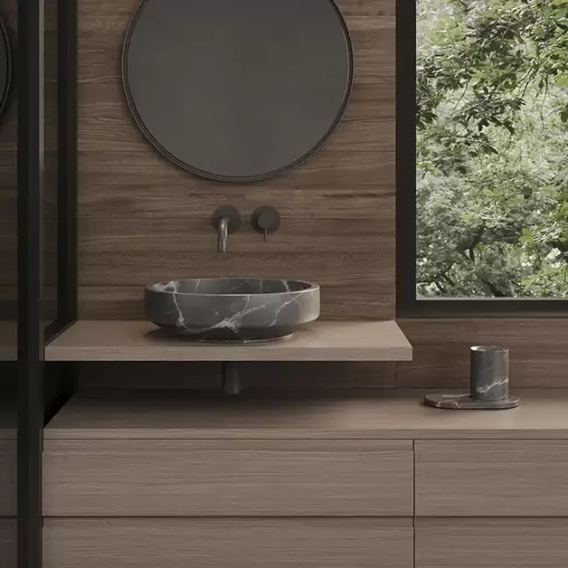 Dea Design Marble Bologna Раковина 45х45х12.4см., накладная, без отв., мрамор, цвет: Grey Carnic