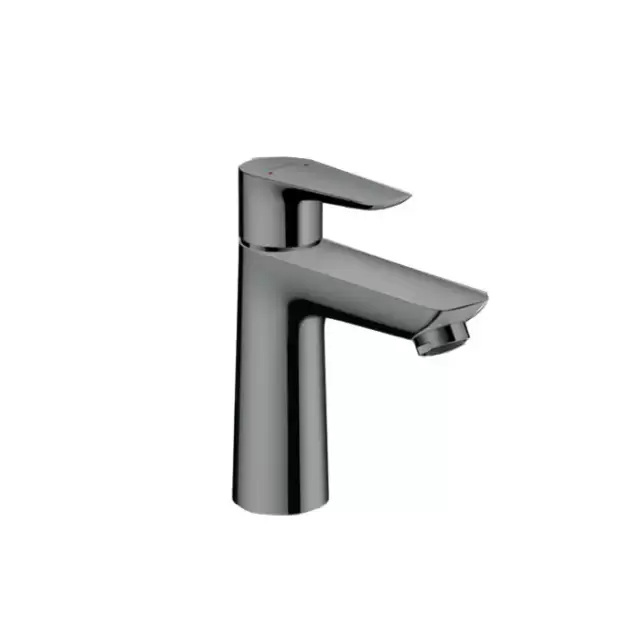 Hansgrohe Talis E Смеситель для раковины 110, на 1 отв, с донным клапаном, излив 112мм, цвет: шлифованный черный хром