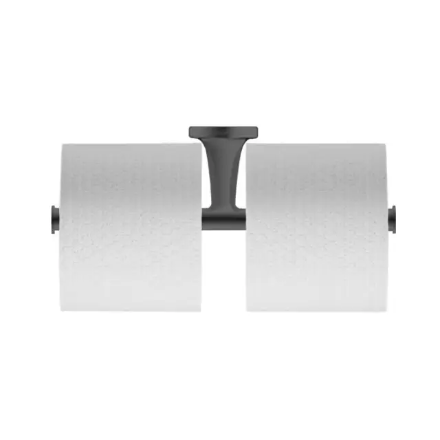 Duravit Starck T Двойной держатель туалетной бумаги, подвесной, цвет: черный матовый