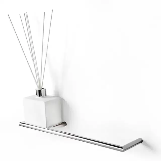 3SC Guy Полотенцедержатель и ароматический диффузор, 40см., слева, подвесной, композит Solid Surface, цвет: белый матовый/хром