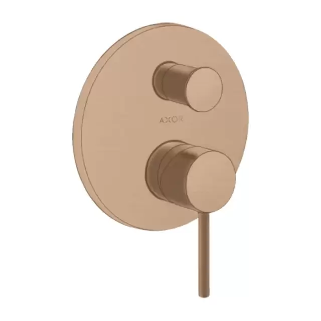 Axor Starck Смеситель для ванны, встраиваемый, с переключателем на 2 потока, цвет: шлифованное красное золото