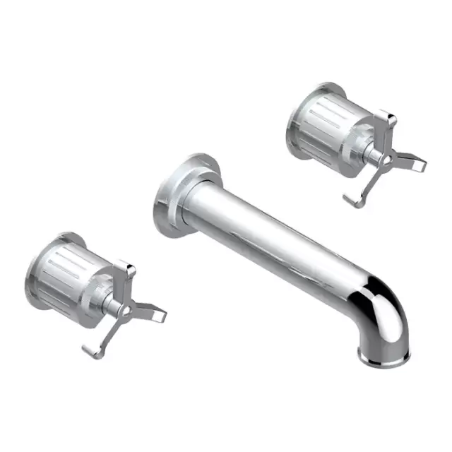 THG Hamptons Смеситель для раковины, настенный, цвет: хром