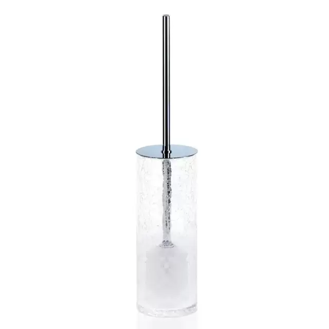 Decor Walther Crack SBG Туалетный ершик, напольный, французское стекло Craquele, цвет: хром