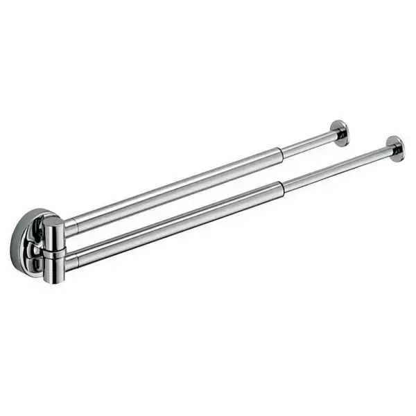 Colombo Plus Полотенцедержатель двойной с регулируемой длиной 28-41.5 см, цвет: хром