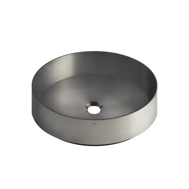 Gessi 316 Раковина 40 см, без отв., для установки на столешницу, без перелива, нержавеющая сталь, цвет: Steel brushed