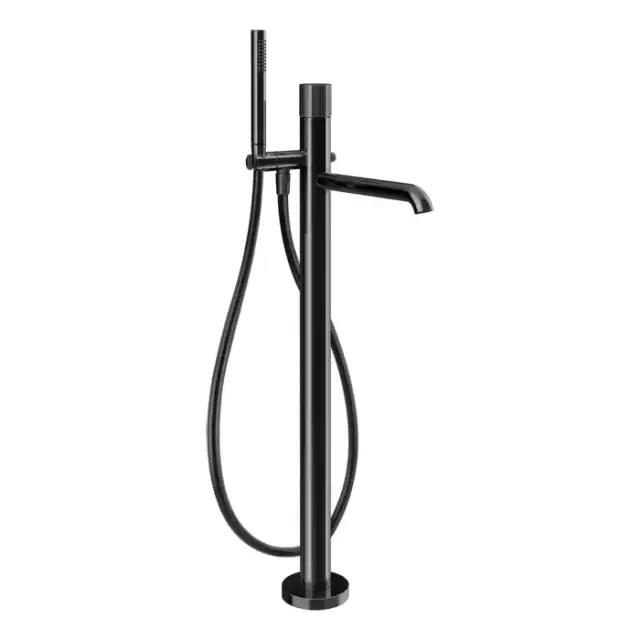 Gessi Habito Rigato Смеситель для ванны напольный, с ручным душем, цвет: Black Metal PVD