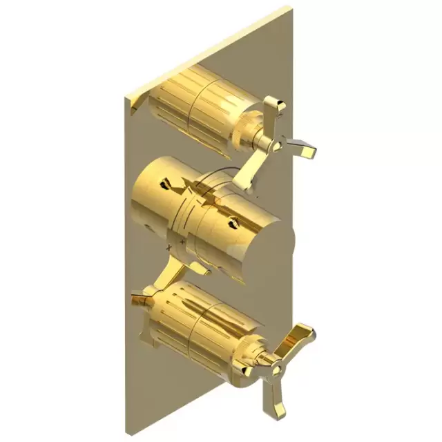 THG Hamptons Смеситель для душа, встраиваемый, термостатический, цвет: золото