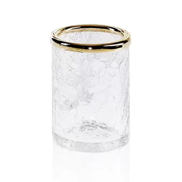 Decor Walther Crack BER Стакан настольный, французское стекло Craquele, цвет: золото