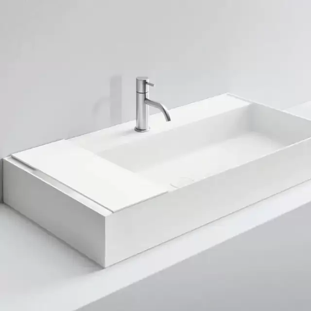 NOORTH milldue edition Раковина 90.4х47.2х12 см, 1 отв., накладная, цвет: белый