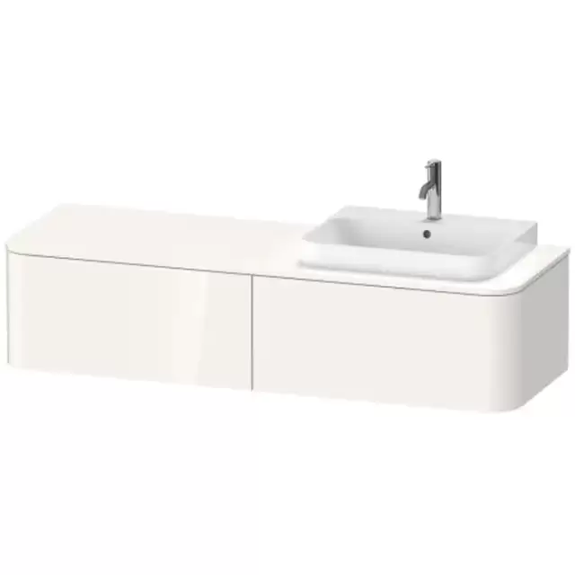 Duravit Happy D.2 Plus Тумба подвесная 160x55х35.4см, с раковиной и 2 ящиками, DX, цвет: белый глянцевый