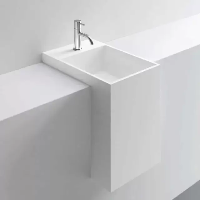 NOORTH milldue edition Раковина 35.7х52х49 см, 1 отв., полувстраиваемая, цвет: белый