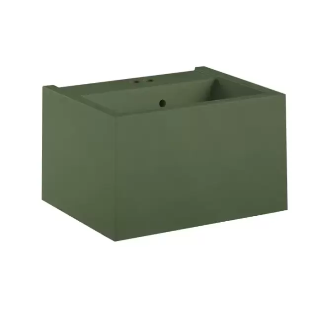 Kerasan Kanaal Раковина подвесная 60х46.5см.,с 2 отв., цвет: Matt green