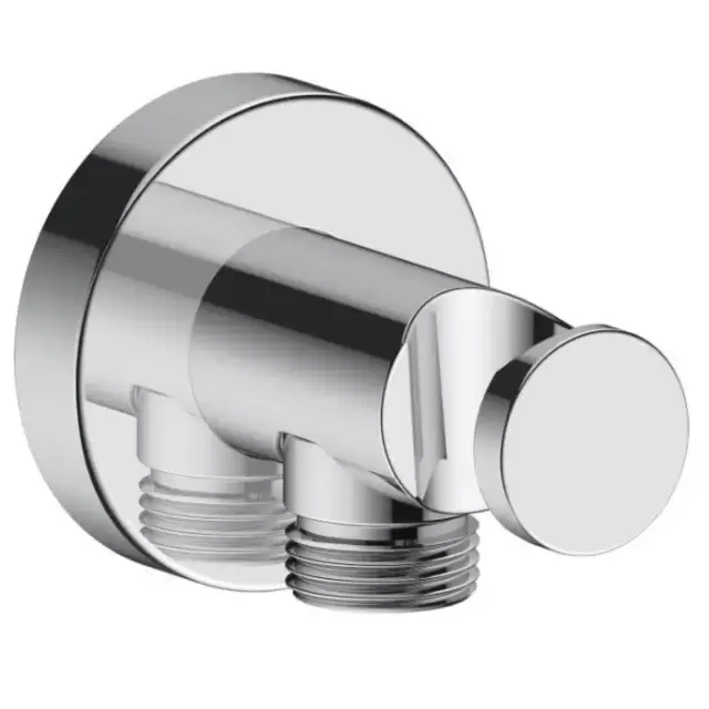 Duravit Вывод для душа с держателем, настенный, цвет: хром глянцевый