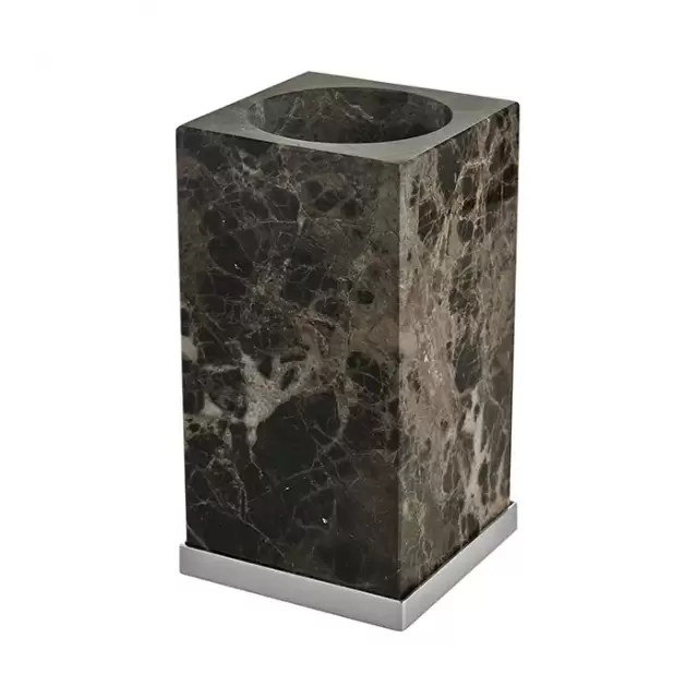 3SC Palace Marmo Стакан настольный, цвет: мрамор Emperador dark/хром