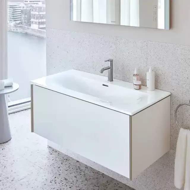 Duravit XViu Тумба подвесная 81x48x40см с раковиной, с 1 выдвижным отделением, цвет: белый глянцевый