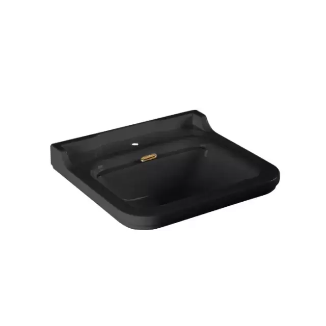 Kerasan Waldorf Раковина 60х55 см, 1 отв., керамическая, цвет: черный/бронза