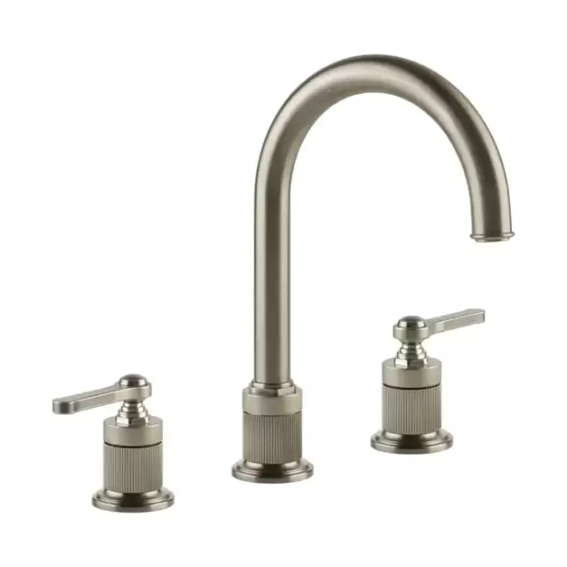 Gessi Venti20 Смеситель для раковины, на 3 отв., излив 17.2см., цвет: Finox Brushed Nickel