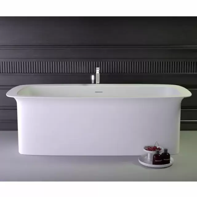 KNIEF Glam Ванна отдельностоящая  170х80x55см, со  слив переливом, цвет: белый матовый