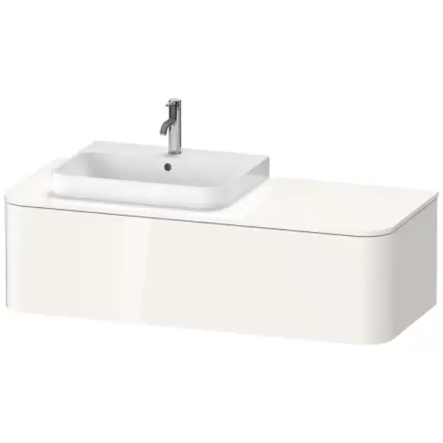 Duravit Happy D.2 Plus Тумба подвесная 130x55х35.4см, с раковиной и 1 ящиком, SX, цвет: белый глянцевый