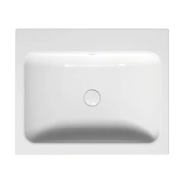 Bette One Раковина встраиваемая на столешницу 60&times;49.5&times;13см, без отв., с переливом, сталь, цвет: белый