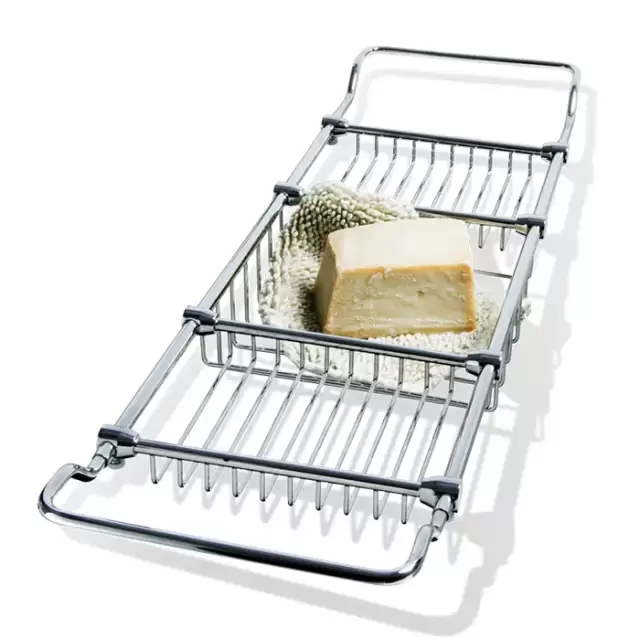 Decor Walther DW 25 Полочка для ванны 65-83x20.5x6.5см, настольная, цвет: хром