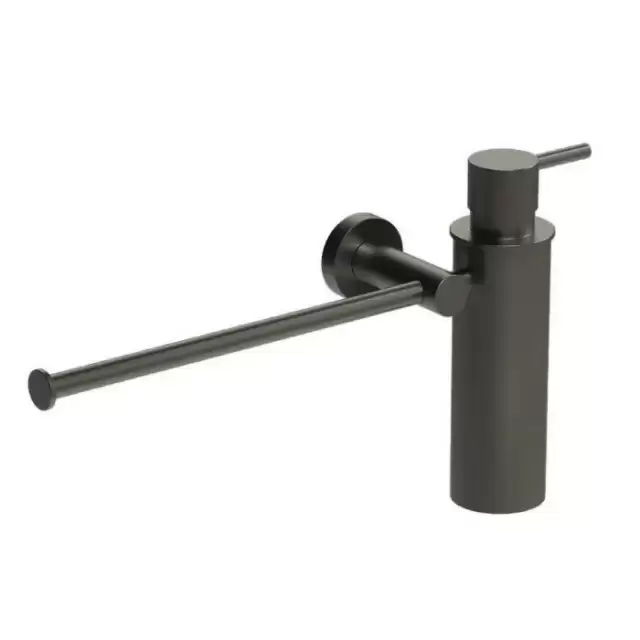 Colombo Plus Полотенцедержатель с дозатором для жидкого мыла, подвесной, цвет: PVD графит шлифованный