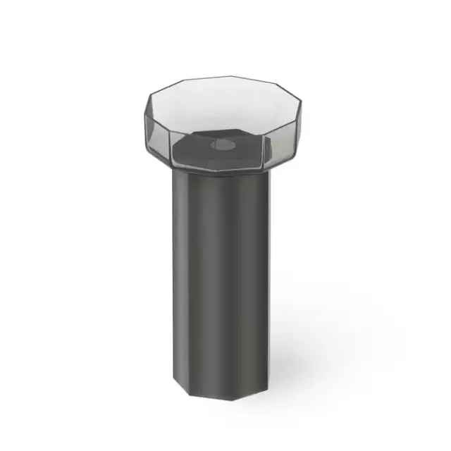 Dea Design Pedestal Basin Раковина 48х45.6х90см., напольная, без отв., Glasstech, прозрачная смола, цвет: Smoky Black R4