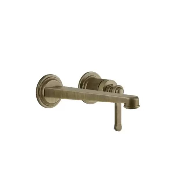 Gessi Venti20 Смеситель для раковины, встраиваемый, излив 20.1см., цвет: Antique Brass