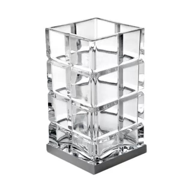 3SC Palace Стакан настольный, цвет: прозрачный хрусталь/никель сатинированный черный матовый