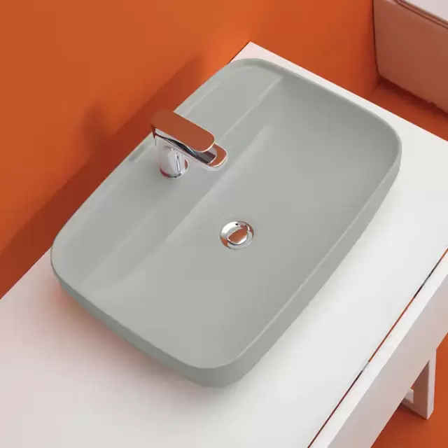 Kerasan Tribeca Раковина 60х43 см, 1 отв., накладная, цвет: Grigio matt