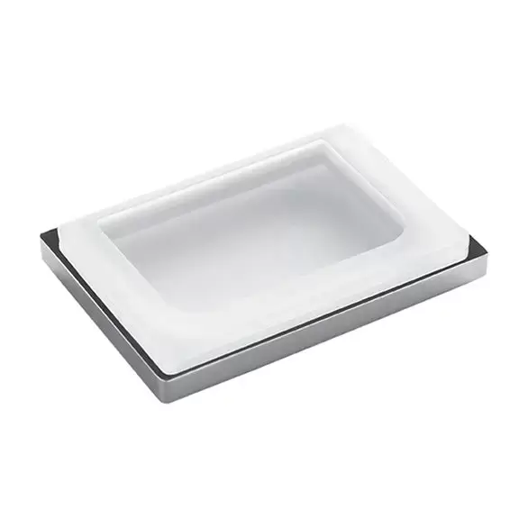 Colombo Look Мыльница настольная, цвет: хром/матовое стекло