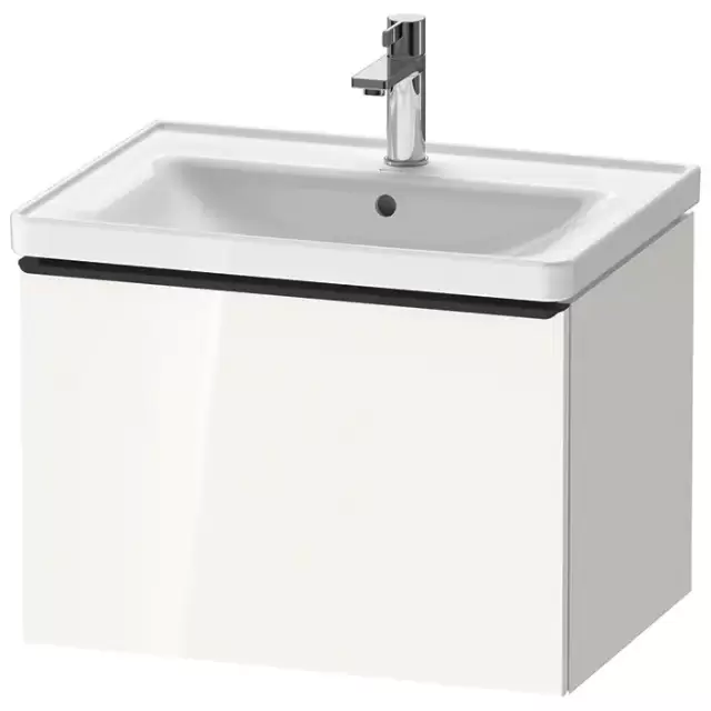Duravit D-Neo Тумбочка подвесная 63х44x45.2см., раковина, 1 ящик, цвет: белый высокоглянцевый