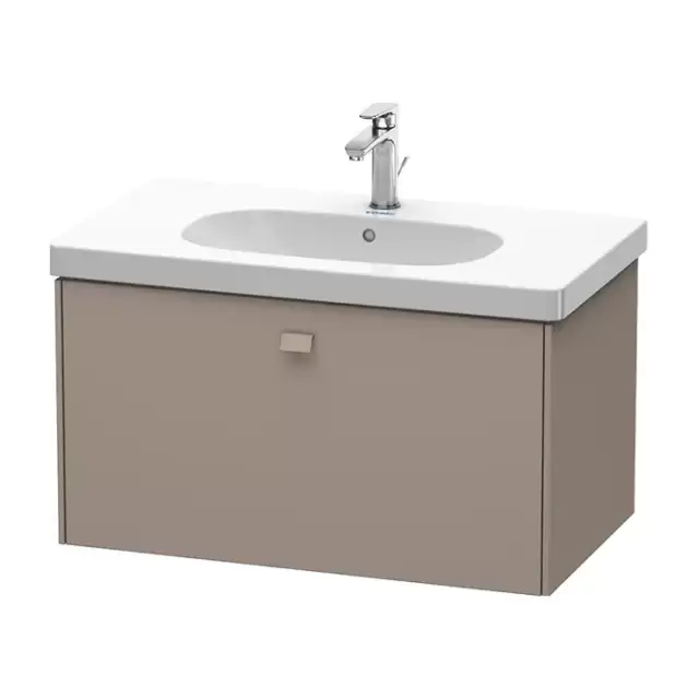 Duravit  Brioso Тумба подвесная  82х46.9х45.2см, с раковиной, с 1 выдвижным ящиком, цвет: базальт матовый