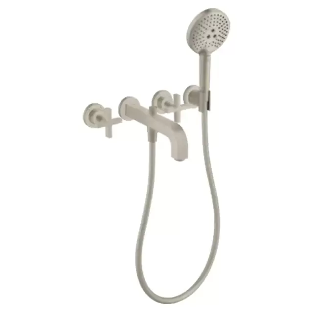 Axor Citterio Смеситель для ванны, встраиваемый, с ручным душем, цвет: шлифованный никель