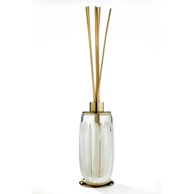 3SC Montblanc Ароматический диффузор настольный d7,5хh20 см, цвет: прозрачный хрусталь/золото матовое