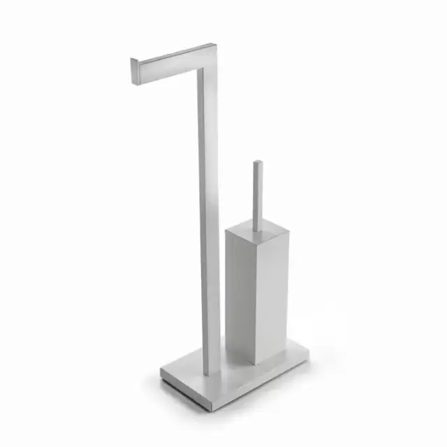 3SC SK Стойка напольная, с держателем тб и ёршиком, цвет: белый матовый