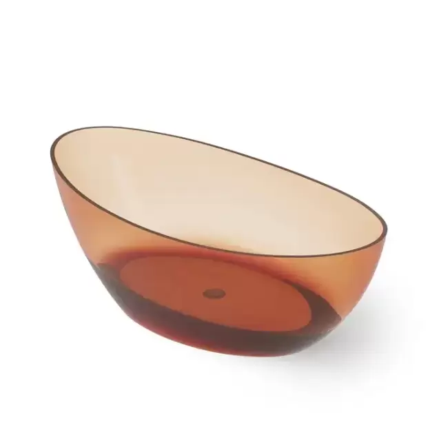 Dea Design Elegant Ванна 160x80x55см., отдельностоящая, Glasstech, прозрачная смола, цвет: Sunset R1