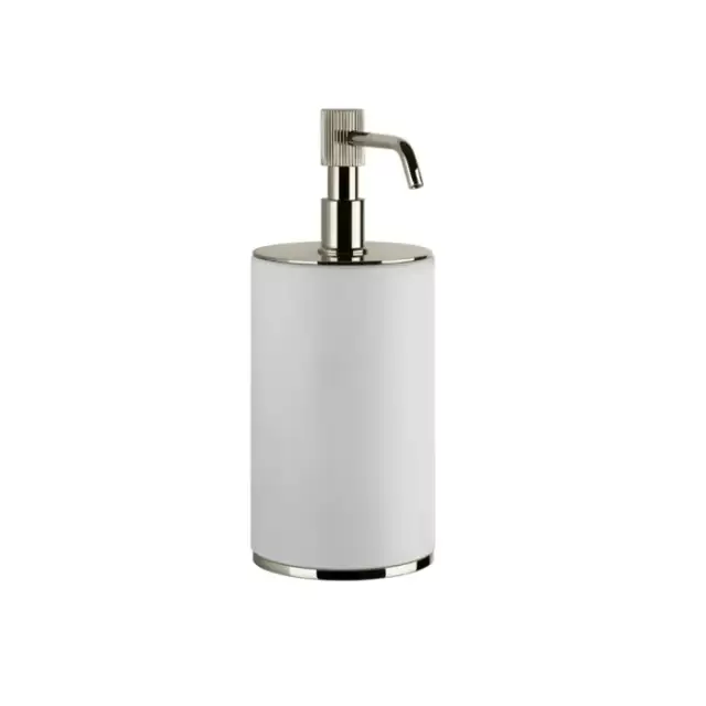 Gessi Venti20 Дозатор для жидкого мыла настольный, цвет: белый, фурнитура Nickel PVD